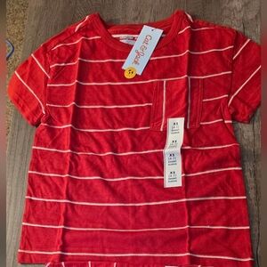 Cat & Jack Red and White Striped T-Shirt
